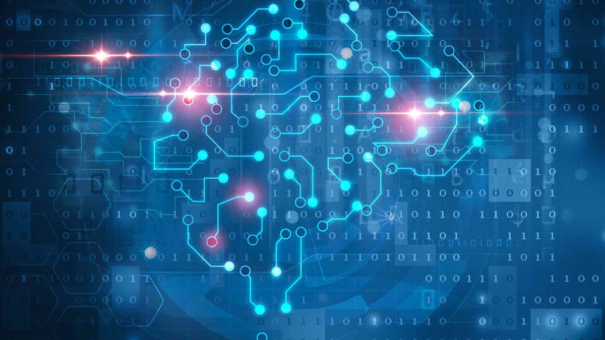 Graphic representing a digital brain