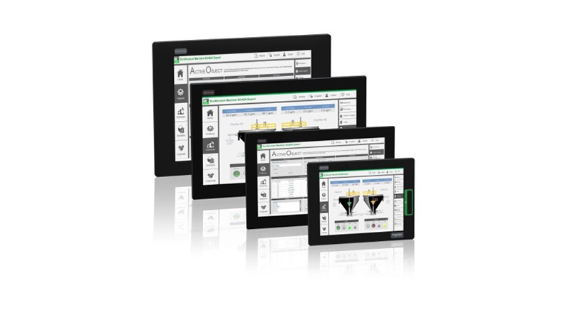 Several tablet computers with screens on them