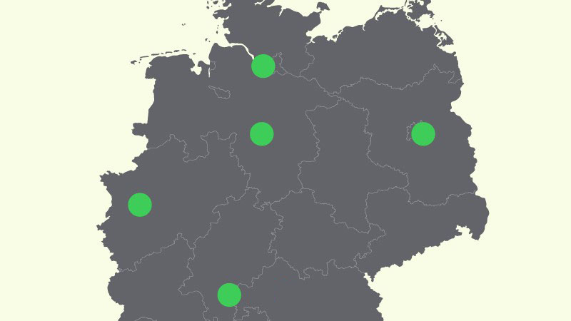 German cart with stations of roadshow