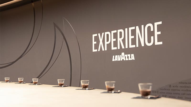 A group of glasses on a table