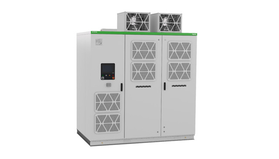 A white cabinet with several fans