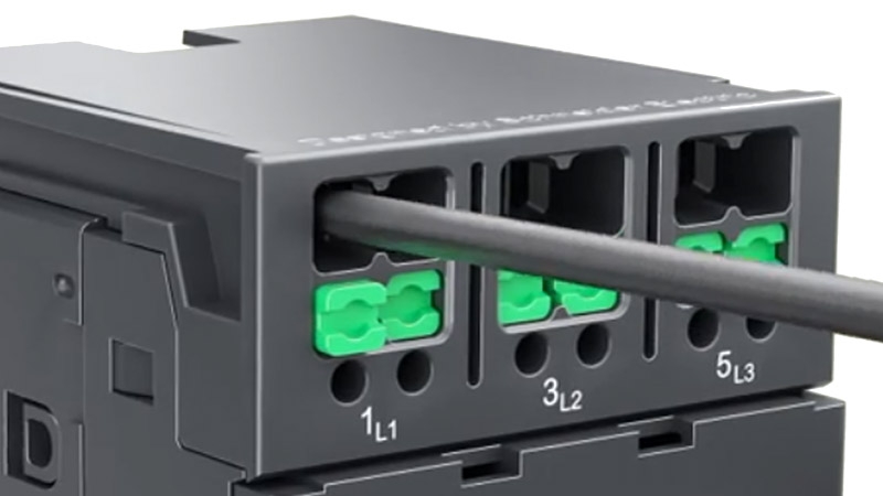 Zoom in on TeSys with Wire inserted