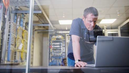 Computer Technician in Server Room