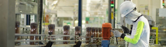 A machine with bottles on it