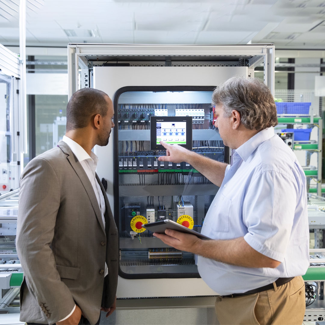 engineers with technical components