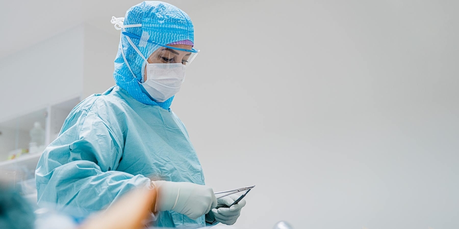 A surgeon in the operation room