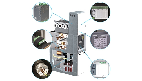 miniature of GHA Gas-Insulated Switchgear with nearby control enabled by scalable substation monitoring architectures