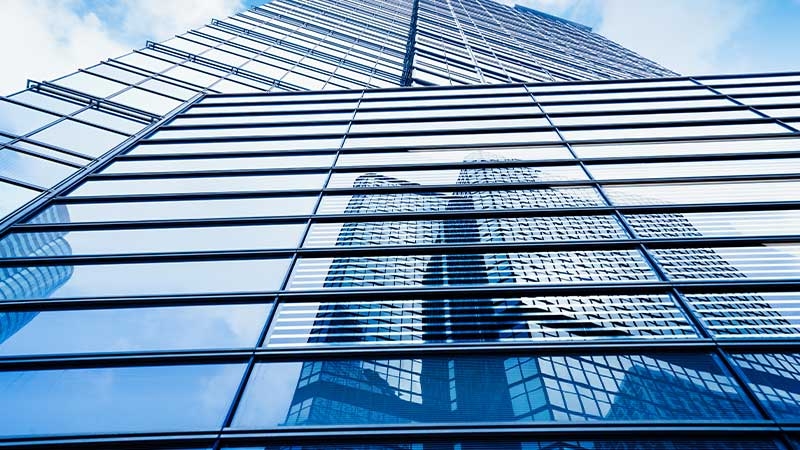 A tall building with windows