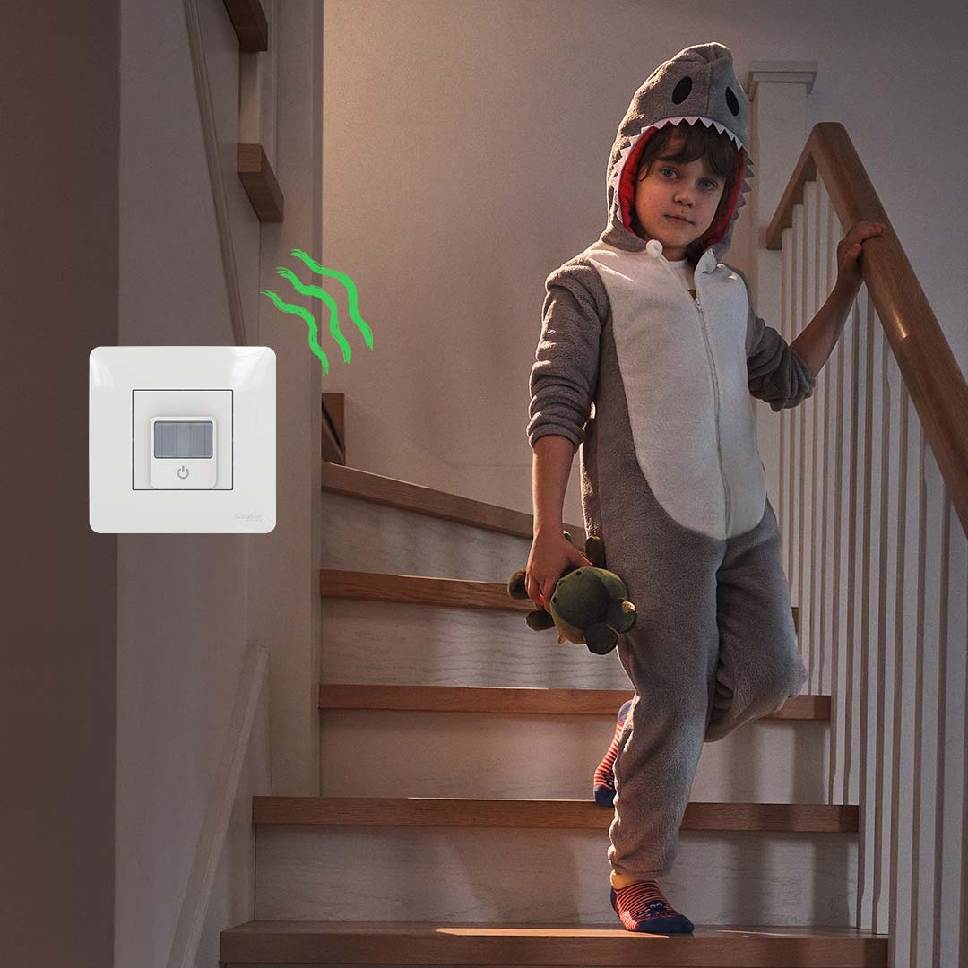 A child in a shark garment