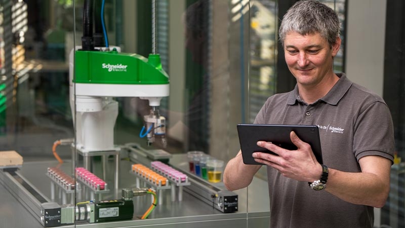 A person holding a tablet