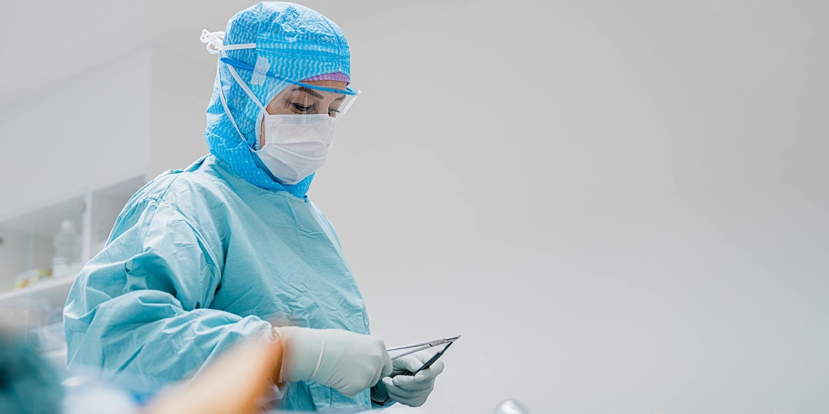A surgeon in the operation room 
