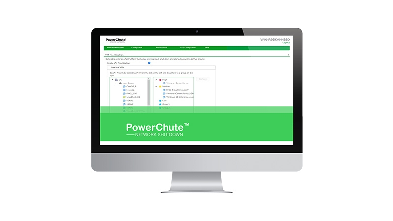 A computer monitor with a green and white screen