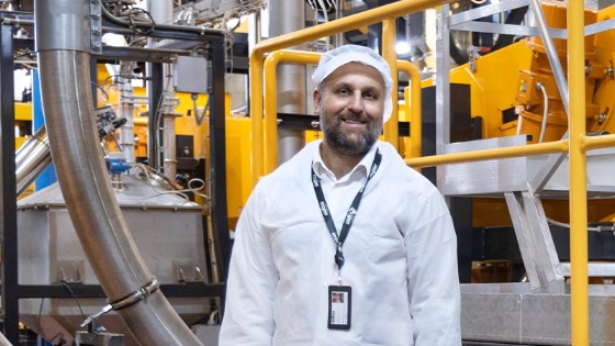 A person in a white coat