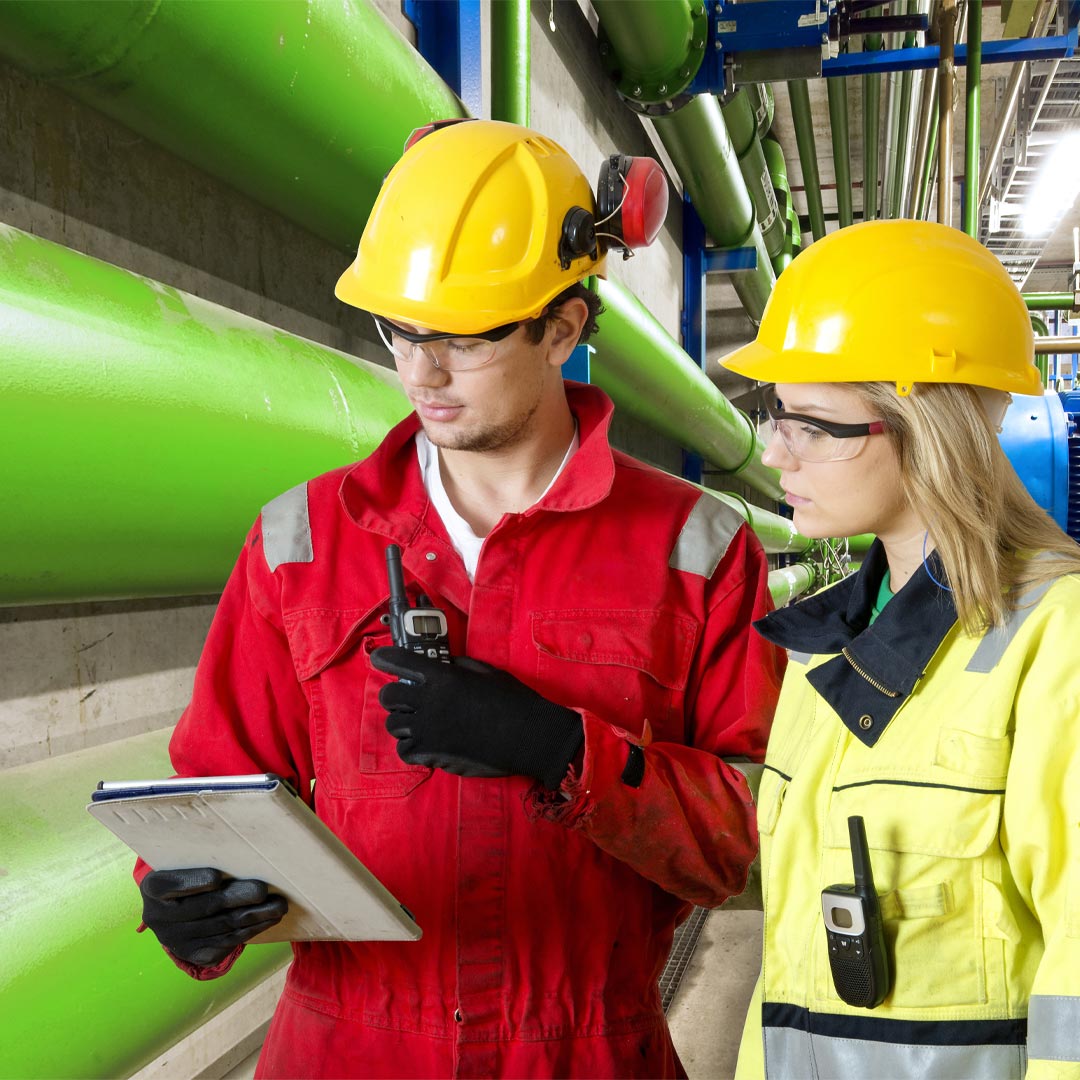 Engineer in uniform working in Facility
