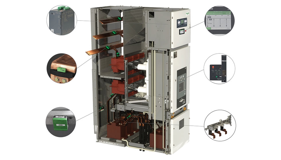 miniature of PIX Active medium voltage  switchgear presenting internal parts