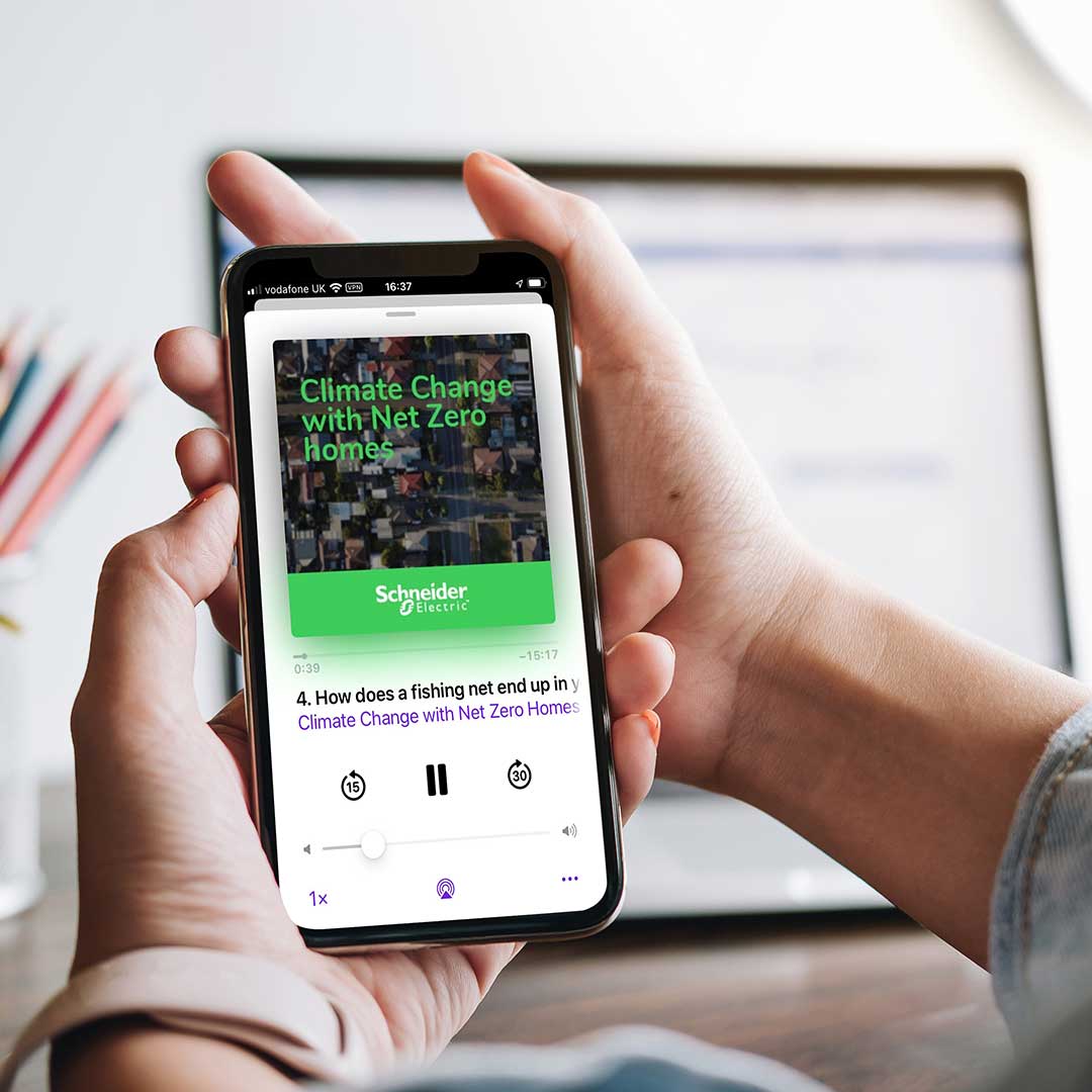 iphone con reproducción de podcasts