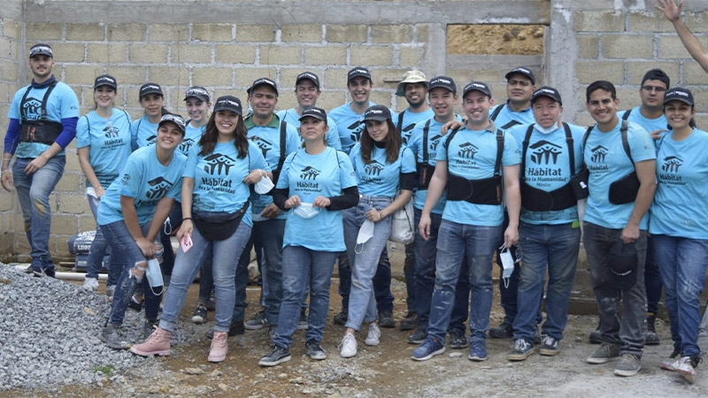 A group of people posing for a picture
