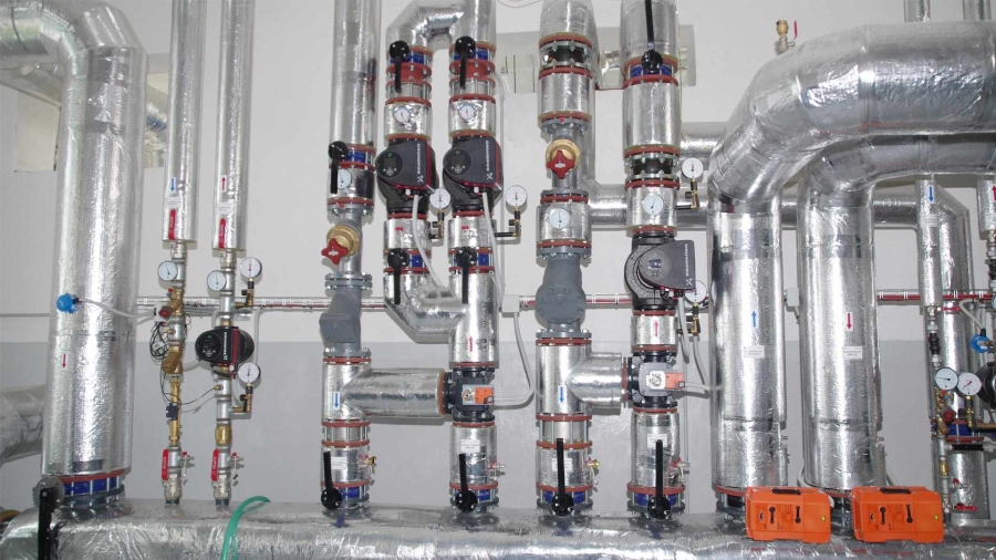 water treatment plant pipes
