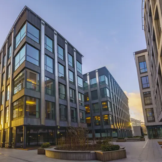 A low angle view of a building