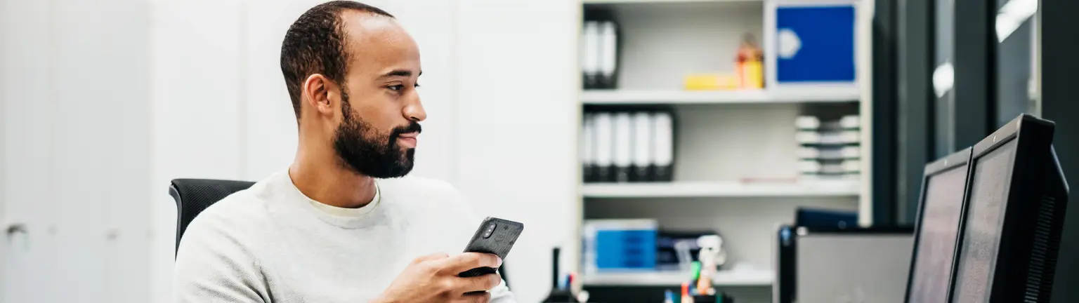 Man holding a phone