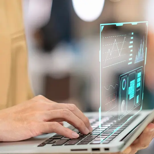 A person using a computer