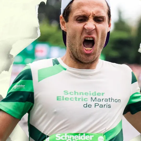 A white surface with a red and yellow object