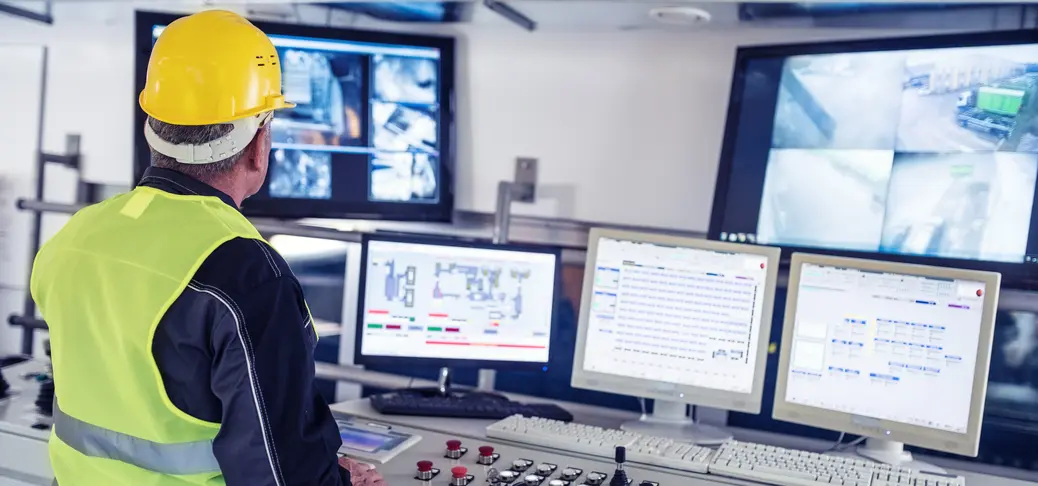 Technician in control room