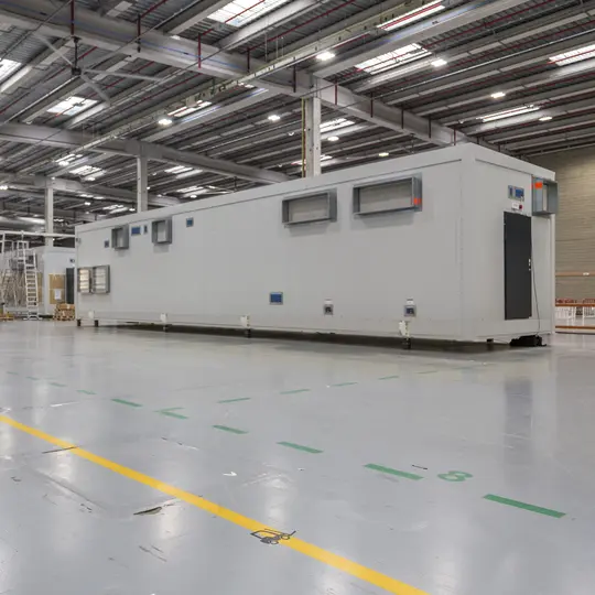 Prefab modular data centre factory assembly line