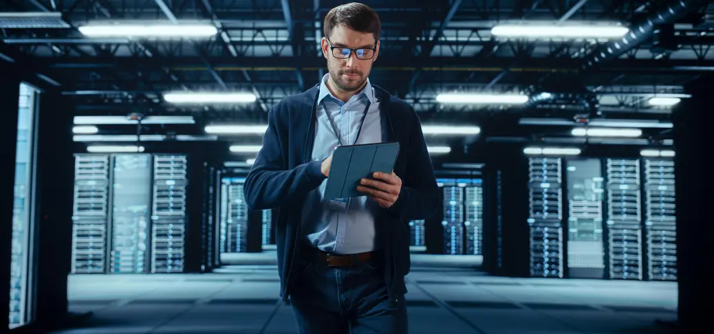 A person holding a tablet