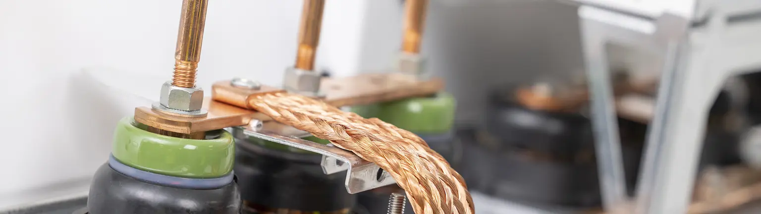 A close-up view of the internal components of a Ring Main Unit (RMU)