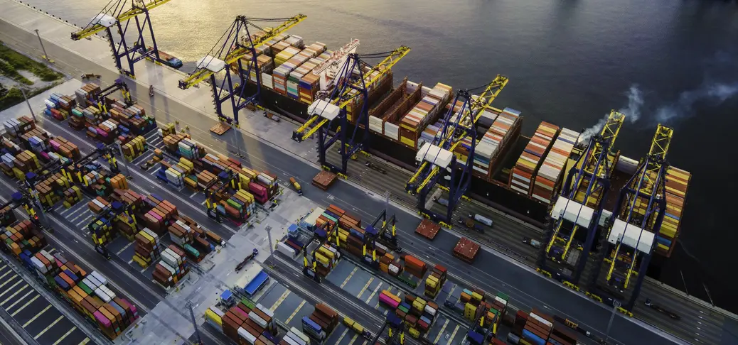 Port at dawn