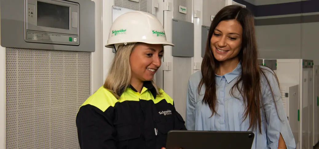 Engineers discussing a project