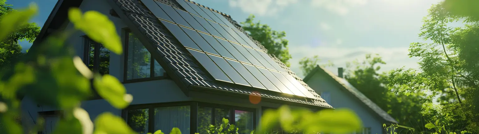 house with solar panels on the roof