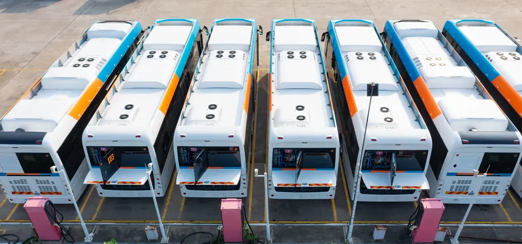 lorries with open boots parked