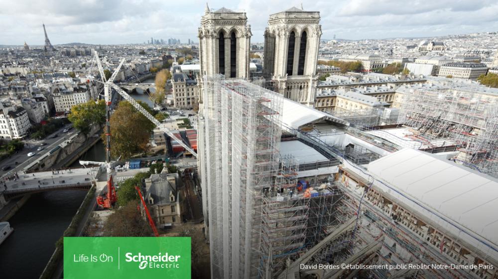 Schneider Electric unterstützt die Restauration von Notre Dame