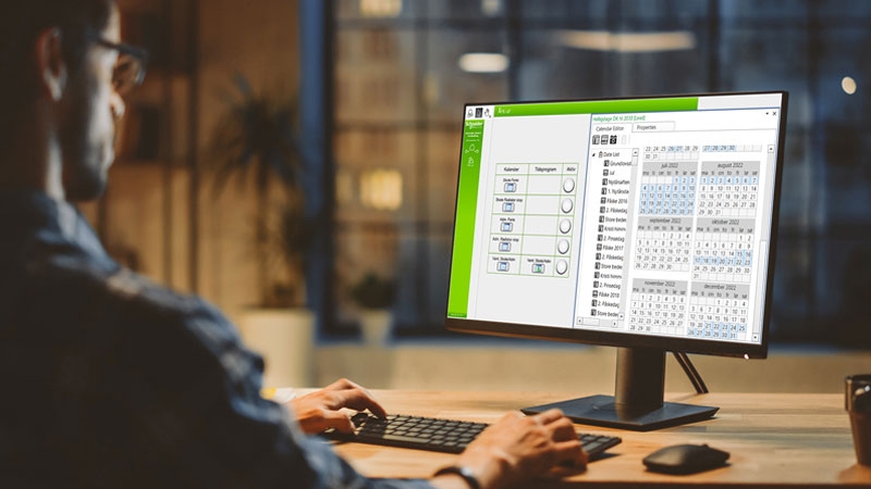 Man sitting at computer