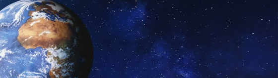 Planet Earth in space