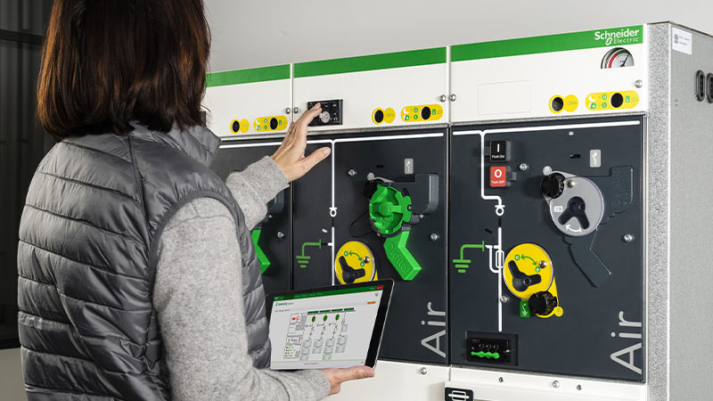 A girl is checking device