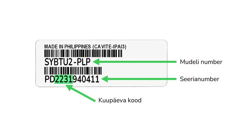 Symmetra PX UPS System Battery Module label showing model and serial numbers