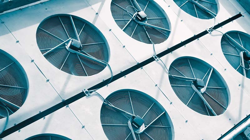 Set of air conditioning heat pump