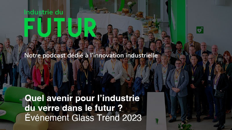 Visitors for the Glass Trend 2023 event at Intencity text in French