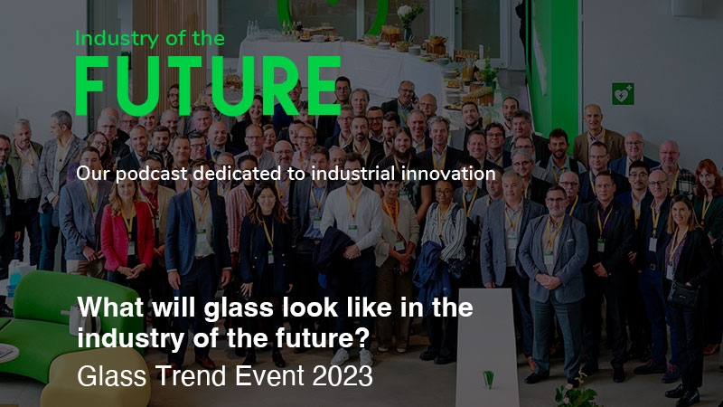 Visitors for the Glass Trend 2023 event at Intencity text in English