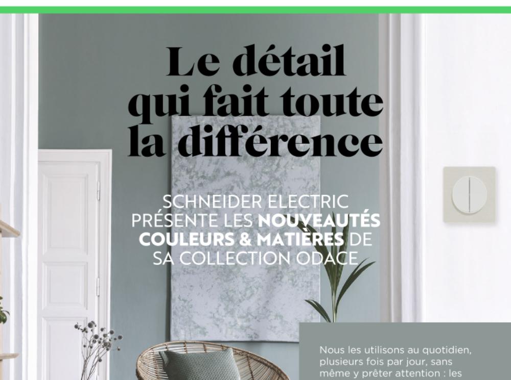 Schneider Electric présente les nouveautés couleurs & matières de sa collection Odace (.pdf)