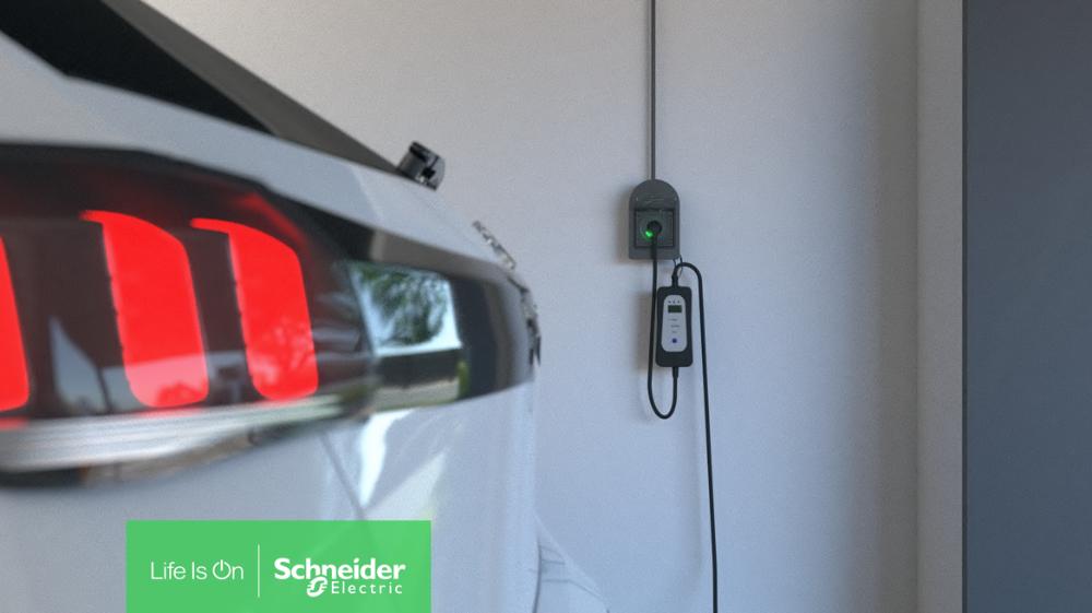 Schneider Electric propose Mureva EVlink, la prise de recharge de véhicules électriques connectée, facile à installer et pratique à utiliser