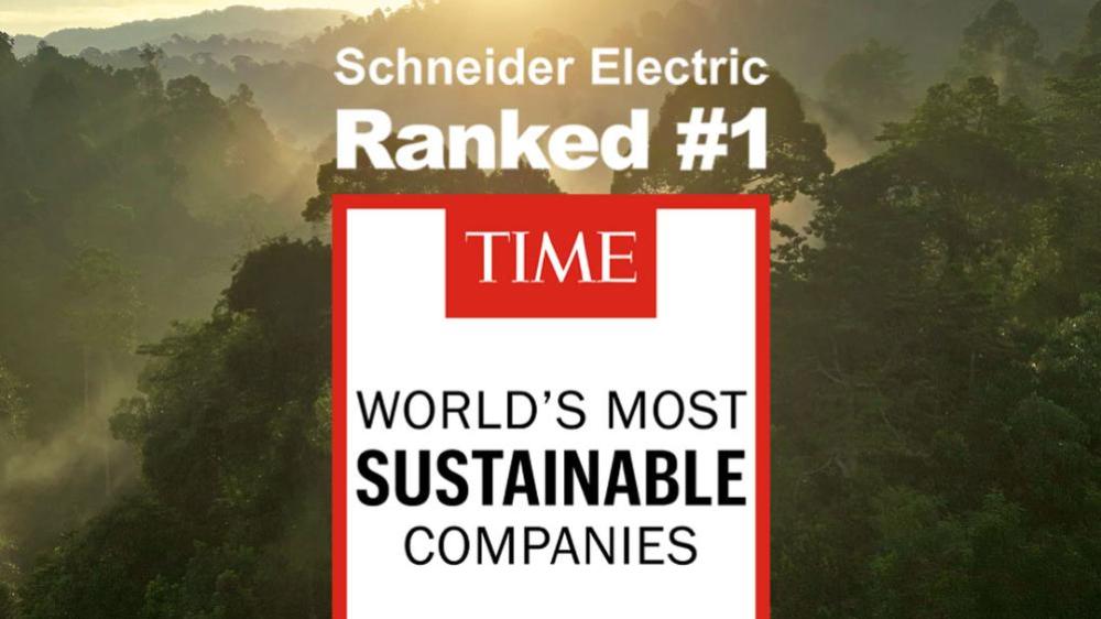 Η Schneider Electric ανακηρύχθηκε η πιο Βιώσιμη Εταιρεία στον κόσμο για δεύτερη συνεχή χρονιά από το περιοδικό TIME και τη Statista