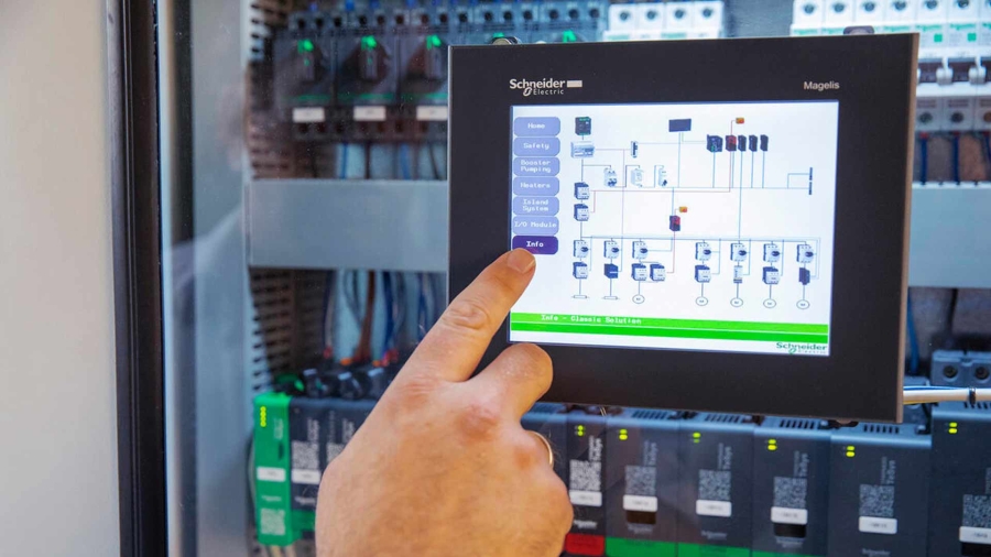 Closeup shot of a Magelis touch module
