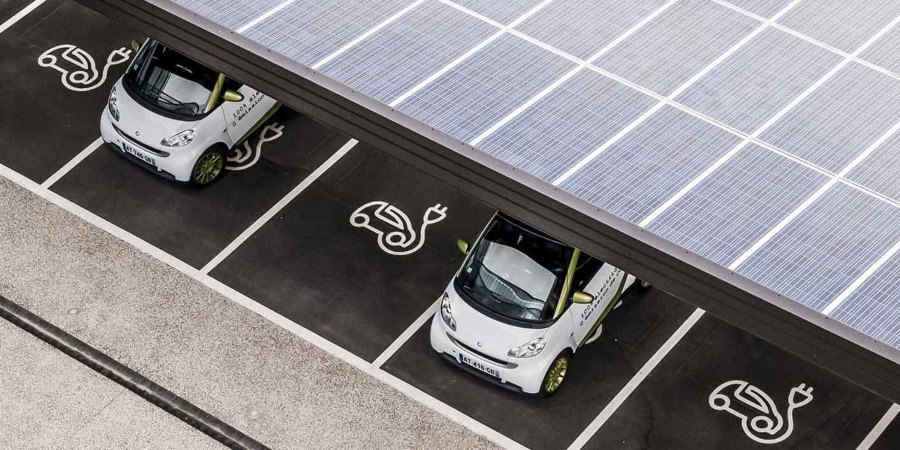 Solar charging parking lot