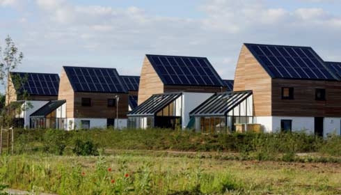 Solar panels on houses
