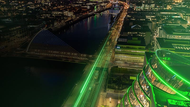 Aerial view of Dublin