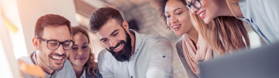 Young business people in modern office
